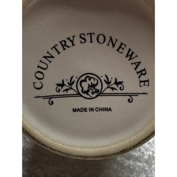 Country stoneware spice jars Set of 7! EUC - Picture 9 of 11